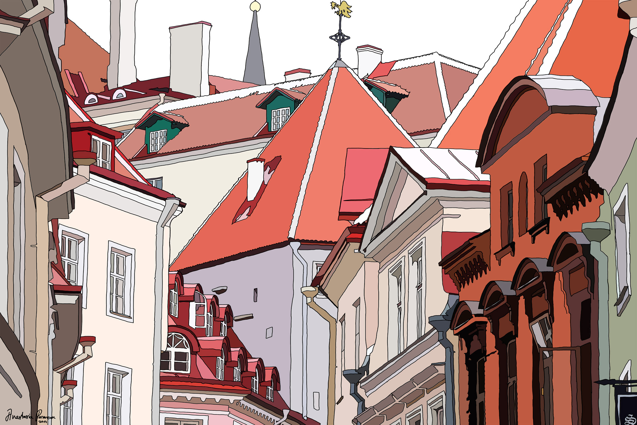 Roofs of Tallinn by Anastasia Parmson