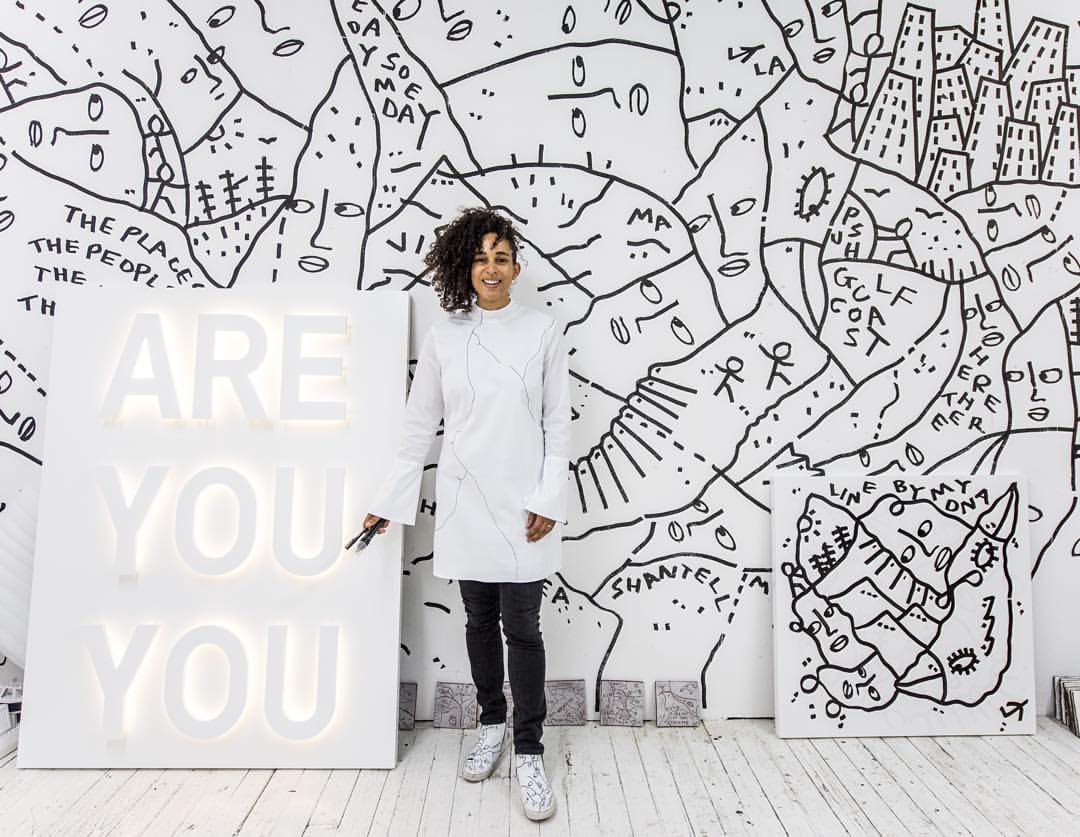 shantell martin line drawing are you you