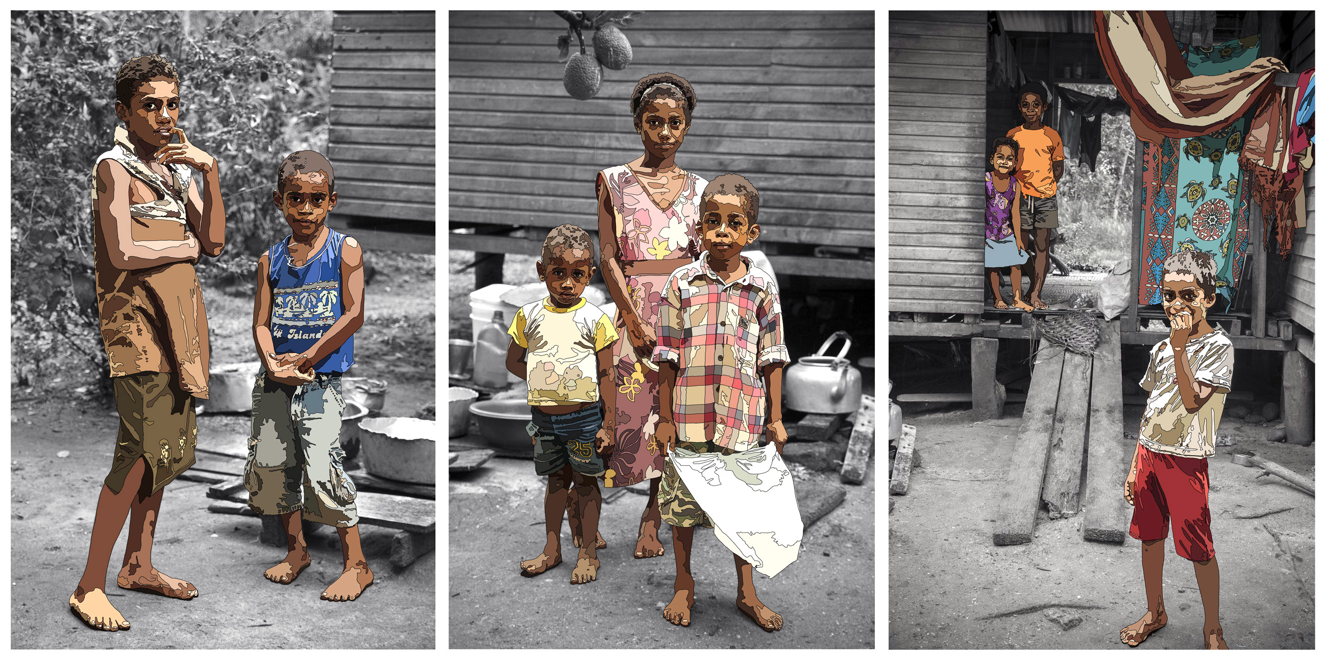 Nakasa Village Triptych