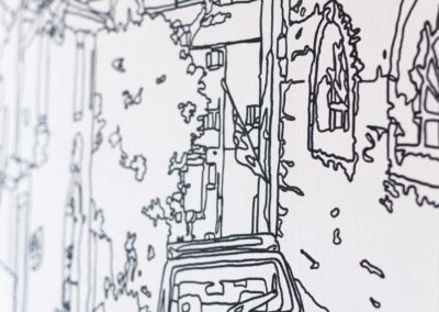 line drawing canvas art